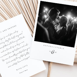 cartões de agradecimentos de Foto "Inesquecível"