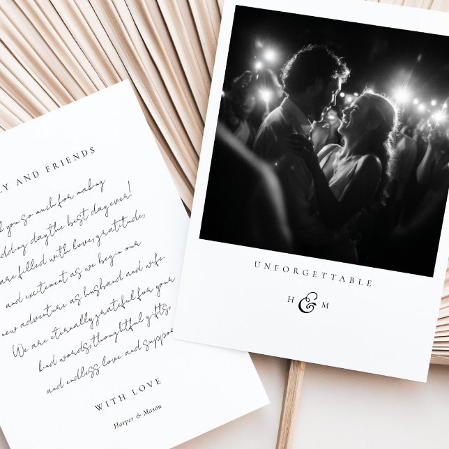 cartões de agradecimentos de Foto "Inesquecível" (Criador carregado)