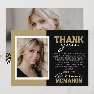 Cartões de agradecimentos de Foto para Graduação 2