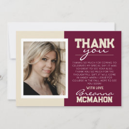 Cartões de agradecimentos de Foto para Graduação B