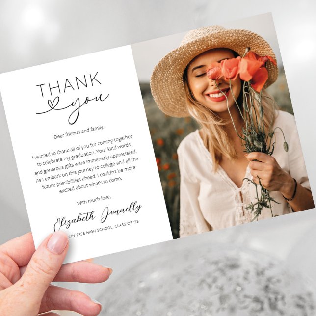 Cartões de agradecimentos de Foto para Graduação d (Criador carregado)