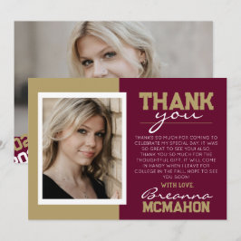 Cartões de agradecimentos de Foto para Graduação D