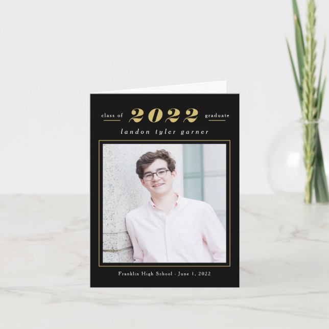 Cartões de agradecimentos de Foto para Graduação d (Frente)