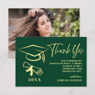 Cartões de agradecimentos de FOTO para Graduação M