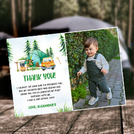 Cartões de agradecimentos de Foto Russo de Camping