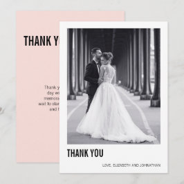 Cartões de agradecimentos de Foto Simples de Casam