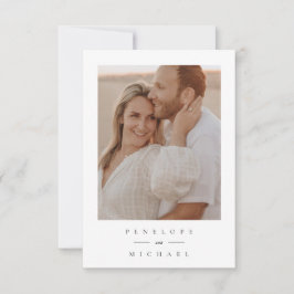 Cartões de agradecimentos de Foto Simples de Casam