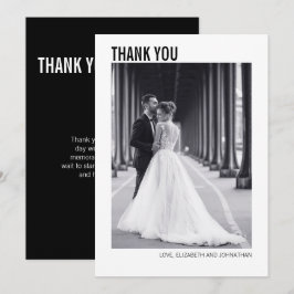 Cartões de agradecimentos de Foto Simples de Casam