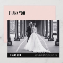 Cartões de agradecimentos de Foto Simples de Casam