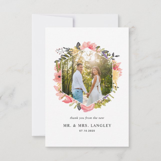 Cartões de agradecimentos de Fotografia de Quadro  (Frente)