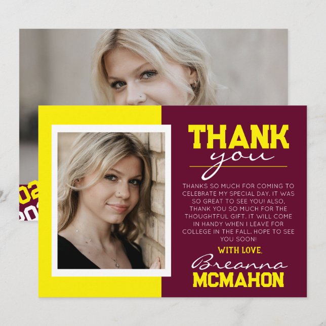 Cartões de agradecimentos de Fotografia do Burgund (Frente/Verso)