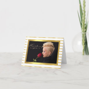 Cartões de agradecimentos de Fotografia Dourada El