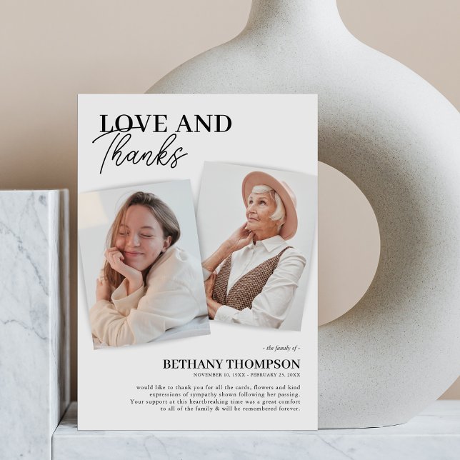 Cartões de agradecimentos de Fotografia Elegante d (Criador carregado)