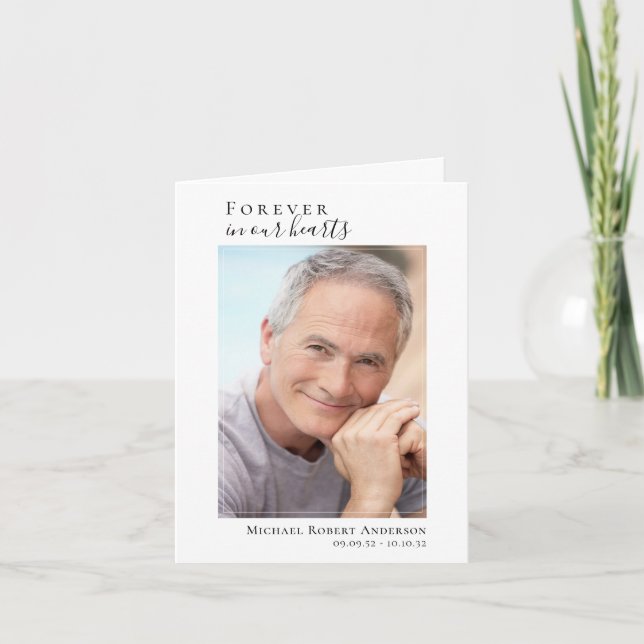 Cartões de agradecimentos de Fotografia Funeral Si (Frente)