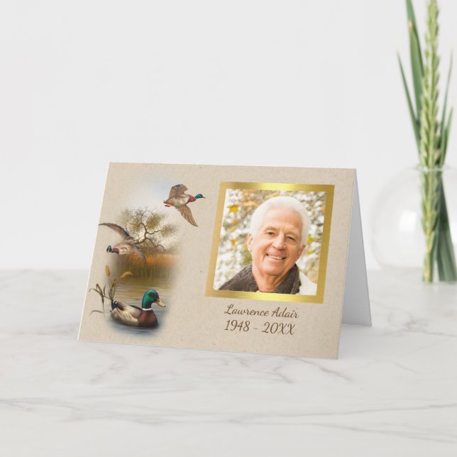 Cartões de agradecimentos de Fotografia Memorial (Frente)