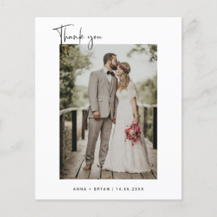 Cartões de agradecimentos de Fotografia Minimalist