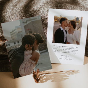 Cartões de agradecimentos de Fotografia Simples de