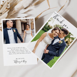 Cartões de agradecimentos de Fotografia Simples El