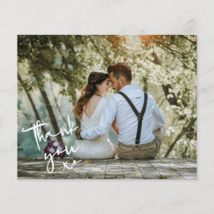 Cartões de agradecimentos de Fotografia XO minimal