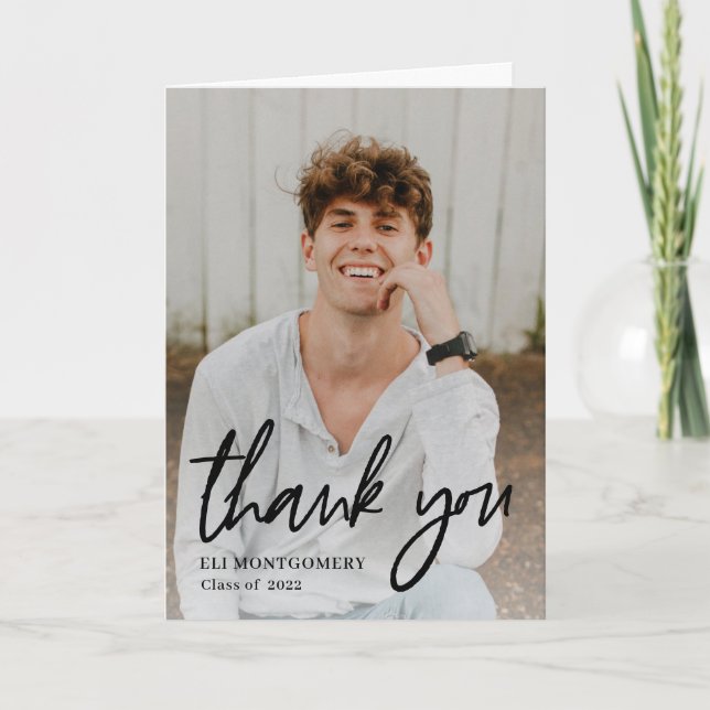 Cartões de agradecimentos de Fotografias a Cores E (Frente)