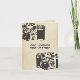 Cartões de agradecimentos de Fotógrafo da Câmera d