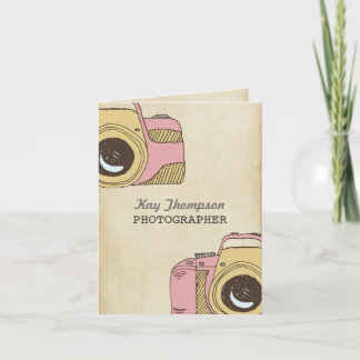 CARTÕES DE AGRADECIMENTOS de Fotógrafo de Desenho