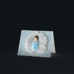 cartões de agradecimentos de fotos baptism com scr<br><div class="desc">obrigado com batismo,  cartão com fotos com um roteiro branco. O texto e a redação,  bem como outras características deste design,  podem ser personalizados.</div>