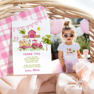 Cartões de agradecimentos de fotos de aniversário 