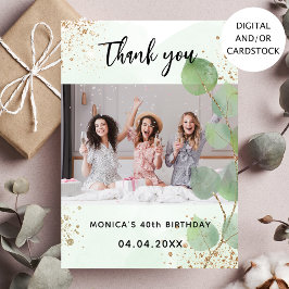 Cartões de agradecimentos de fotos de aniversário 