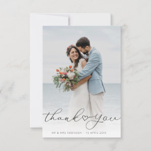  cartões de agradecimentos de fotos de casamento 