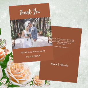 Cartões de agradecimentos de fotos de casamento co