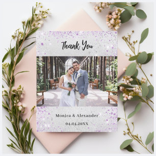 Cartões de agradecimentos de fotos de casamento da