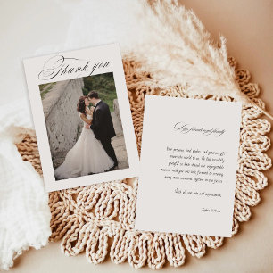 Cartões de agradecimentos de Fotos de Casamento de