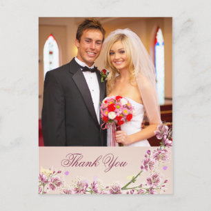 Cartões de agradecimentos de fotos de casamento de