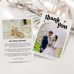 Cartões de agradecimentos de Fotos de Casamento Re