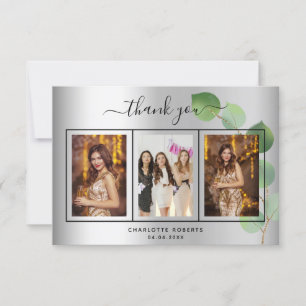 Cartões de agradecimentos de fotos de eucalipto pr