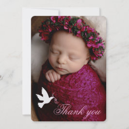 Cartões de agradecimentos de fotos do batismo das