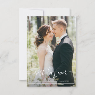 Cartões de agradecimentos de fotos do casamento no