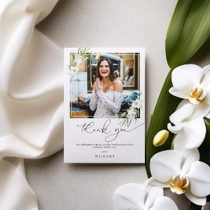 Cartões de agradecimentos de fotos do chá de panel