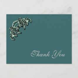 CARTÕES DE AGRADECIMENTOS de fotos embelezado TEAL