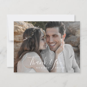 Cartões de agradecimentos de fotos minimalista