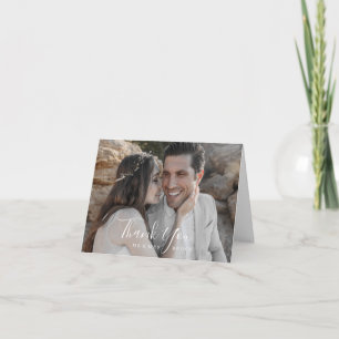 Cartões de agradecimentos de fotos minimalista