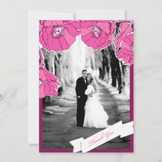Cartões de agradecimentos de fotos - Rosas moderno