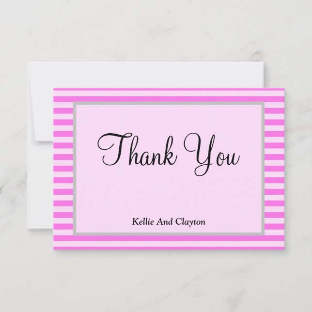 Cartões de agradecimentos de Frames de Listras Ros (Frente)