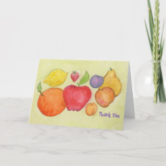 Cartões de agradecimentos de Frutas