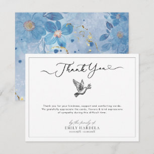 Cartões de agradecimentos de Funeral Scrift Simple