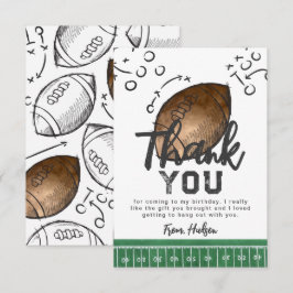 Cartões de agradecimentos De Futebol Da Watercolor