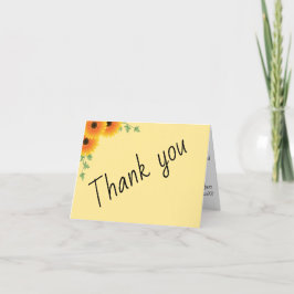 Cartões de agradecimentos de girassol ascensão