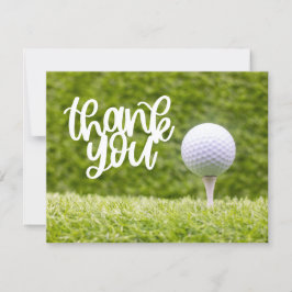 Cartões de agradecimentos de golfe com bola de gol