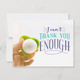 Cartões de agradecimentos de golfe não posso te ob